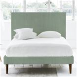 Square Bed - Superking - Walnut Leg - Brera Lino Jade