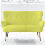 Florence 2 Seater - White Buttons - Beech Leg - Brera Lino Alchemilla