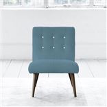Eva Chair - White Buttons - Walnut Leg - Brera Lino Ocean