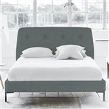 Cosmo Bed - Self Buttons - Double - Metal Leg - Rothesay Aqua