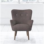Florence Chair - White Buttonss - Walnut Leg - Zaragoza Clover