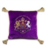 Buckingham Palace Purple Velvet Cushion 