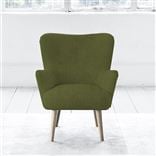 Florence Chair - Self Buttons - Beech Legs - Brera Lino Moss
