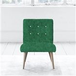 Eva Chair - White Buttons - Beech Legs - Zaragoza Emerald