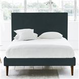 Square Single Bed - Walnut Legs - Cassia Mist