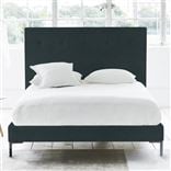 Polka Single Bed - Self Buttons - Metal Legs - Cassia Mist