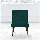 Eva Chair - Self Buttons - Walnut Legs - Cassia Azure