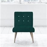 Eva Chair - White Buttons - Beech Legs - Cassia Azure