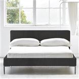 Square Low Superking Bed - Metal Legs - Brera Lino Espresso