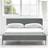 Square Low Superking Bed - Metal Legs - Brera Lino Zinc