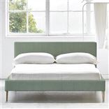 Square Low Superking Bed - Beech Legs - Brera Lino Jade