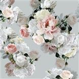 Peonia Grande Zinc Shower Curtain