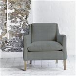 Milan Chair - Beech Legs - Brera Lino Zinc