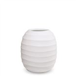 Guaxs Large White Vase - 20.5h x 21w cm
