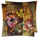 Minakari Rosewood Velvet Decorative Pillow 