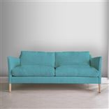 Milan 2.5 Seat Sofa - Natural Legs - Brera Lino Turquoise