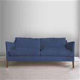 Milan 2.5 Seat Sofa - Walnut Legs - Brera Lino Marine