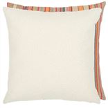 Coussin en laine bouclette Cormo Chalk & Fuchsia