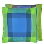 Coussin en soie Varanasi Cobalt