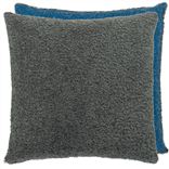 Merelle Graphite & Cobalt Faux Fur Cushion