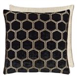 Coussin Manipur Noir Large Velvet 