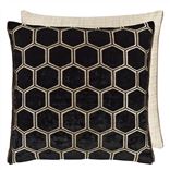 Manipur Noir Large Velvet Decorative Pillow