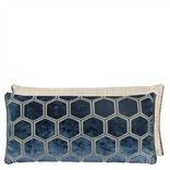 Manipur Midnight Rectangular Velvet Cushion 