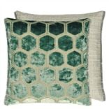 Manipur Jade Velvet Decorative Pillow