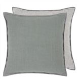 Brera Lino Pewter & Graphite Linen Decorative Pillow
