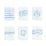 Deco Blue Set of 6 Glasses