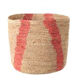 Coral Organic Stripe Basket