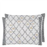 Pergola Trellis Slate Cotton Decorative Pillow