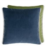 Varese Prussian & Grass Velvet Cushion