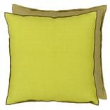 Brera Lino Lime & Moss Linen Cushion