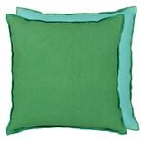 Coussin Brera Lino Emerald & Capri Linen 