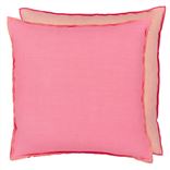 Brera Lino Hibiscus & Peach Linen Cushion