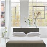 Square Loose Bed Low - Single - Brera Lino - Granite - Walnut Leg