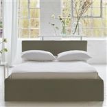 Square Loose Bed Low - Double - Rothesay - Linen - Beech Leg