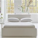 Square Loose Bed Low - Double - Brera Lino - Alabaster - Beech Leg