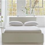 Square Loose Bed Low - Double - Brera Lino - Oyster - Beech Leg