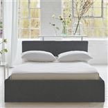 Square Loose Bed Low - Double - Conway - Gunmetal - Beech Leg