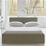 Square Loose Bed Low - Superking - Cheviot - Pebble - Beech Leg