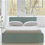 Square Loose Bed Low - Single - Brera Lino - Celadon - Walnut Leg