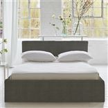 Square Loose Bed Low - Double - Brera Lino - Granite - Walnut Leg