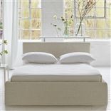 Square Loose Bed Low - Double - Brera Lino - Natural - Walnut Leg