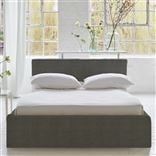 Square Loose Bed Low - Superking - Brera Lino - Granite - Walnut Leg