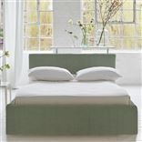 Square Loose Bed Low - King - Brera Lino - Jade - Walnut Leg