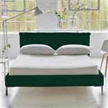 Pillow Low Bed - Double - Cassia Azure - Metal Leg