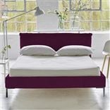 Pillow Low Bed - Double - Cassia Fuchsia - Metal Leg