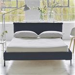 Pillow Low Bed - Double - Rothesay Denim - Metal Leg